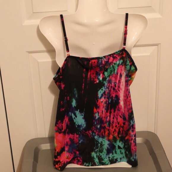 CDP & CO Spaghetti Strap Adjustable Abstract Print Tank Top Size Large - Picture 14 of 14